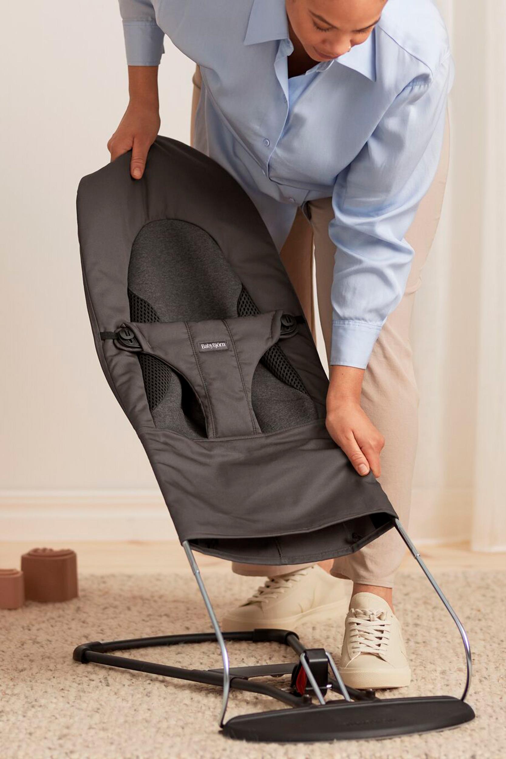 Bouncer Balance Soft in Dark gray Woven/Jersey Tri-Fabric - BabyBjörn