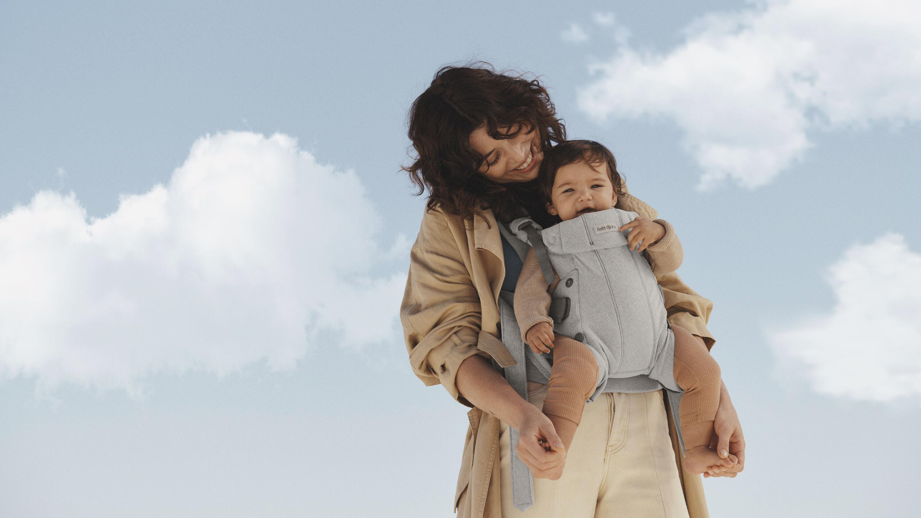 Baby Carrier Harmony in grey woven melange - BabyBjörn